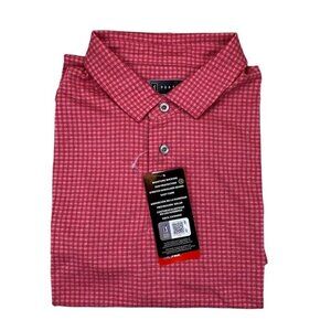 PGA Tour Short Sleeve Polo Shirt Rapture Rose Heather M
